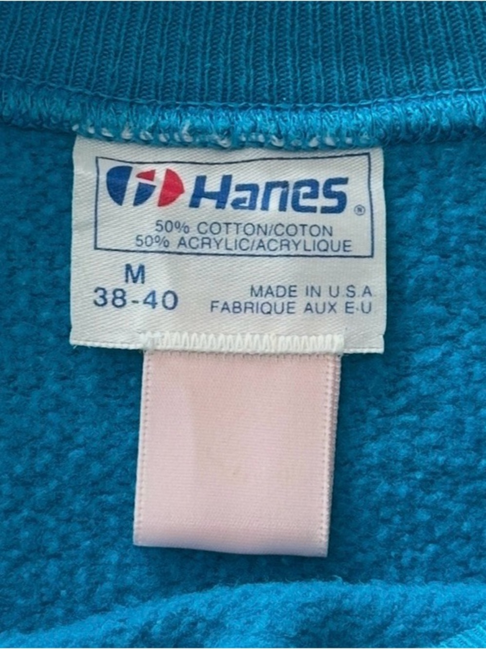 Vintage 1980s/90s Goose Appliqué Sweatshirt Hanes 50/50 Blue Women’s Size Medium - Picture 4 of 7